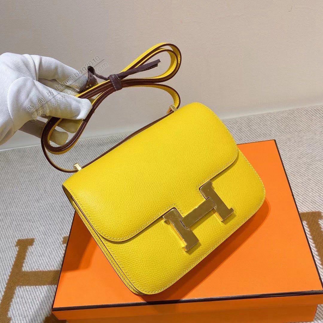 Hermesn康康女包 愛馬仕Constance斜挎包 Epsom皮  am2315